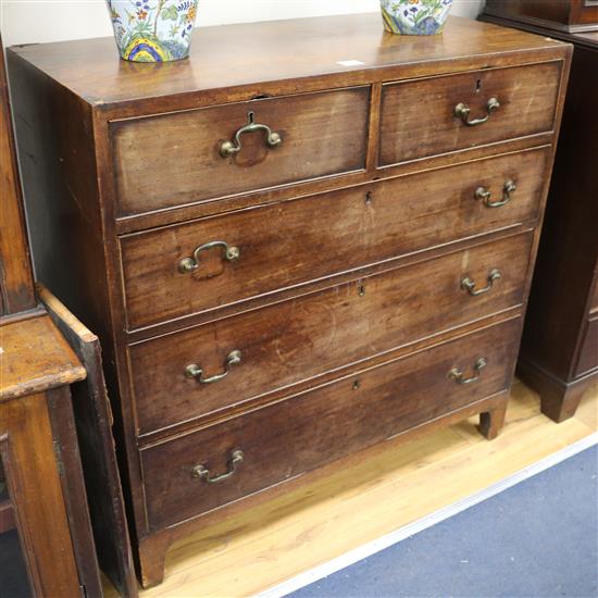 A Georgian mahogany chest of drawers, W.103cm